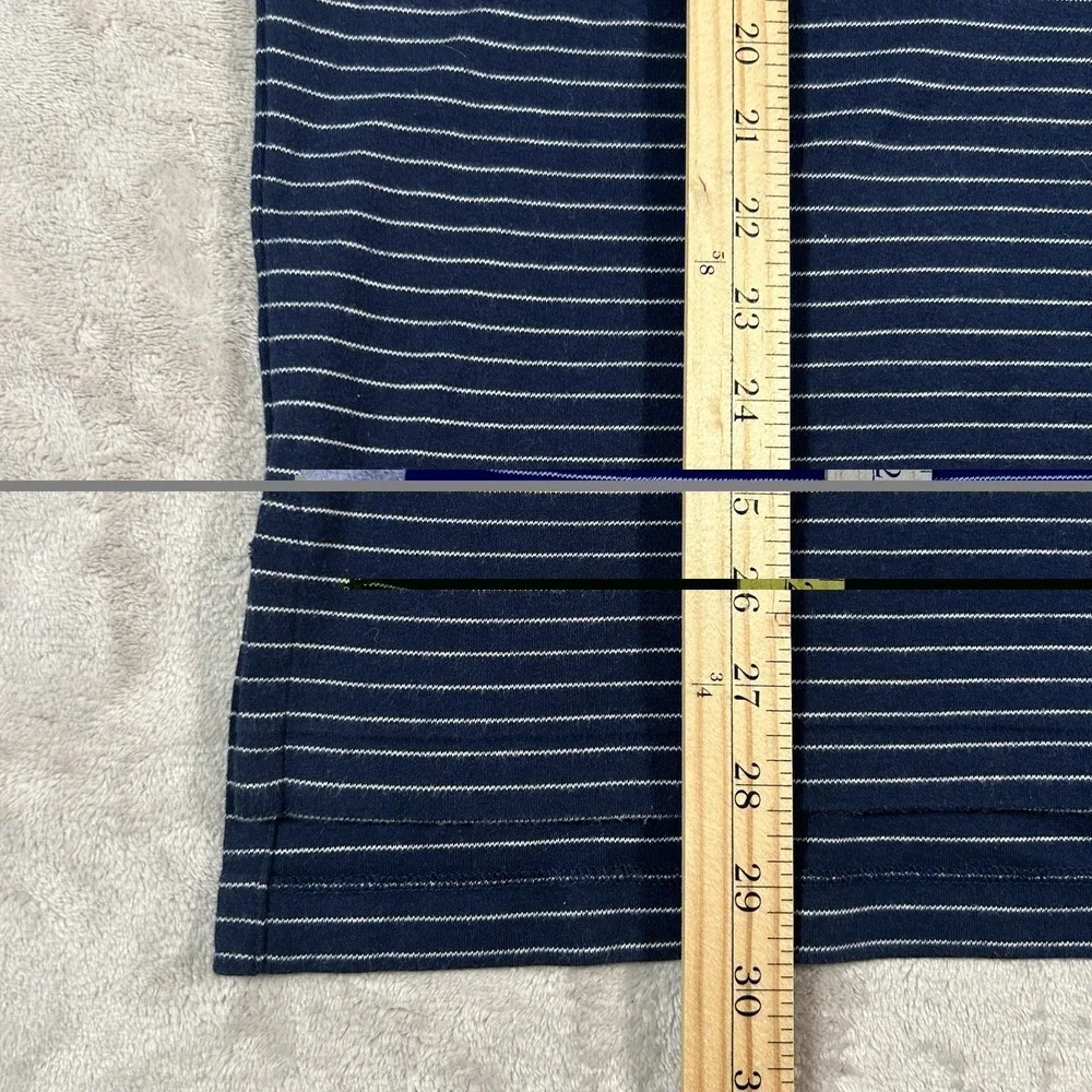 VTG 90's Polo Ralph Lauren Polo Shirt Men XL Navy Blue Striped Long Sleeve Rugby